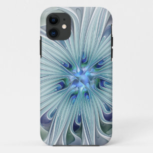 Blumenbeauty Abstrakt Moderne Blaue Pastell Blume Case-Mate iPhone Hülle
