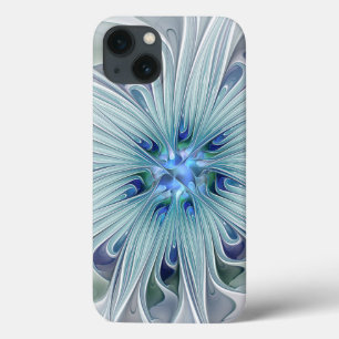 Blumenbeauty Abstrakt Moderne Blaue Pastell Blume Case-Mate iPhone Hülle