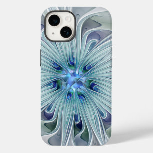 Blumenbeauty Abstrakt Moderne Blaue Pastell Blume Case-Mate iPhone 14 Hülle