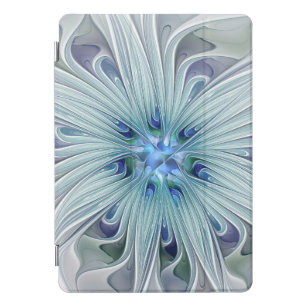 Blumenbeauty Abstrakt Moderne Blaue Pastell Blume iPad Pro Cover