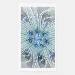 Blumenbeauty Abstrakt Moderne Blaue Pastell Blume Serviette