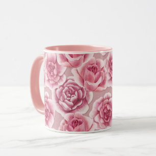 Blumenbeauty - Becher mit rosa rosa Blume. Tasse