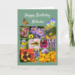 Blumenbeauty Collage Custom Text Geburtstag