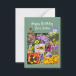 Blumenbeauty Custom Text Sister Geburtstagskarte Mitteilungskarte<br><div class="desc">Diese schöne Auswahl an Fotos wurde ursprünglich für einen Wettbewerb zusammengestellt und hier für Naturliebhaber geteilt. Auch farbenfrohe Herbstlaube sind ins Bild gerutscht!</div>