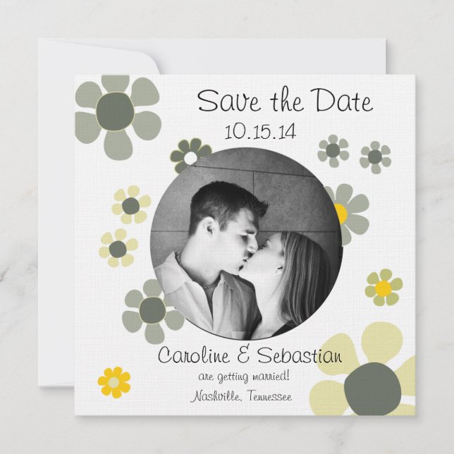 Blumenbeauty - Save the Date Karte (Vorderseite)