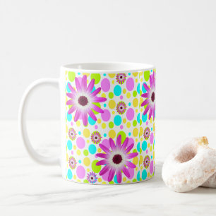 Blumenbecher in hellen Farben Kaffeetasse