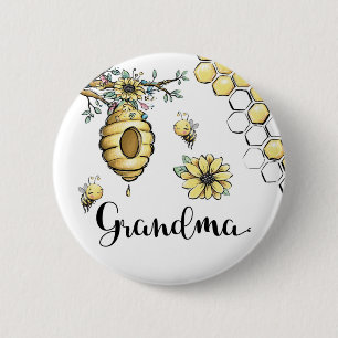 Blumenbeehive Honey Sweet Bee Baby Shooting Oma Button