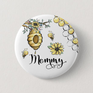 Blumenbeehive Honey Sweet Bee Baby Shower Mommy Button