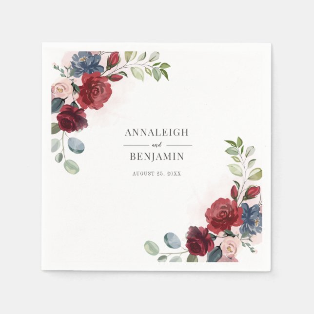 Blumenbeere Serviette (Vorderseite)