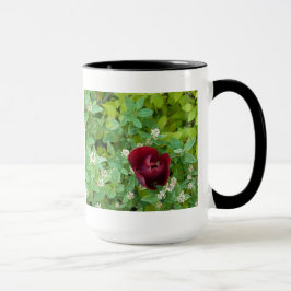 Blumenbeet im Frühjahr Tasse