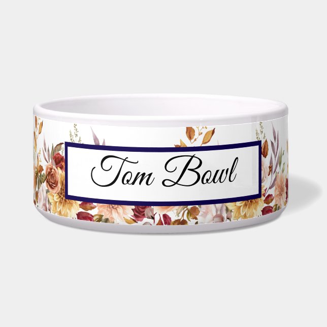 Blumenbeet Personalisiert Name Bowl Napf (Links)