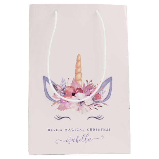 Blumenbeete im Wasser Weihnachten Mittlere Geschenktüte (Vorderseite)