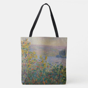 Blumenbeete in Vétheuil, impressionistische Landsc