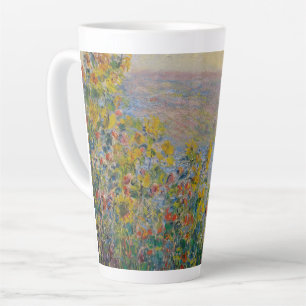 Blumenbeete in Vétheuil, impressionistische Landsc Milchtasse