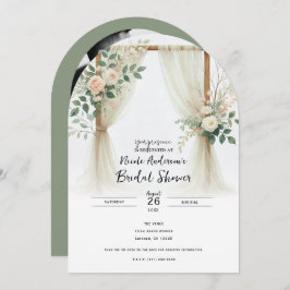 Blumenbeete Rose aus Holz Brautparty Einladung