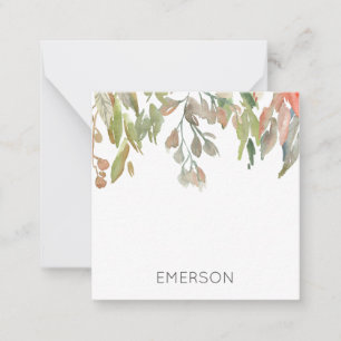 Blumenbefall Wasserfarbe Farbe Fall Mitteilungskarte