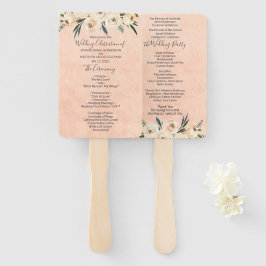Blumenbeige-Blush-Hochzeitsprogramm Fächer