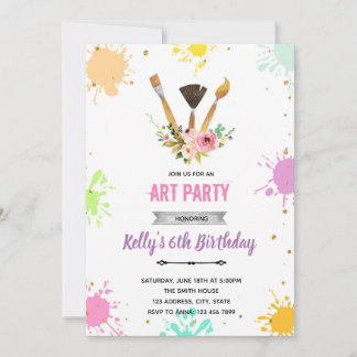 Blumenbemalung Einladung