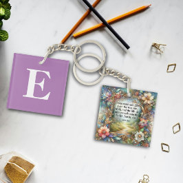 Blumenbenutzerdefiniertes Monogramm Inspiration Ch Schlüsselanhänger