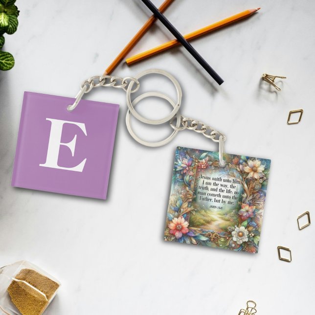 Blumenbenutzerdefiniertes Monogramm Inspiration Ch Schlüsselanhänger (Von Creator hochgeladen)