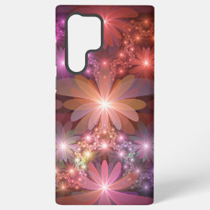 Blumenbett Farbige Glänzende Abstrakte Fraktal-Kun Samsung Galaxy Hülle