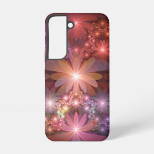 Blumenbett Farbige Glänzende Abstrakte Fraktal-Kun Samsung Galaxy Hülle
