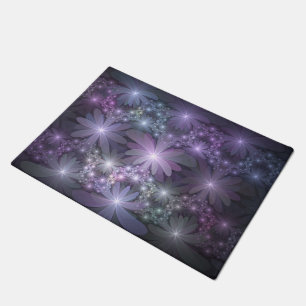 Blumenbett-Trendy-glänzende-abstracte-Fraktal-Kuns Fußmatte