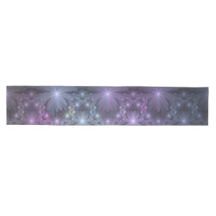 Blumenbett-Trendy-glänzende-abstracte-Fraktal-Kuns Mittelgroßer Tischläufer