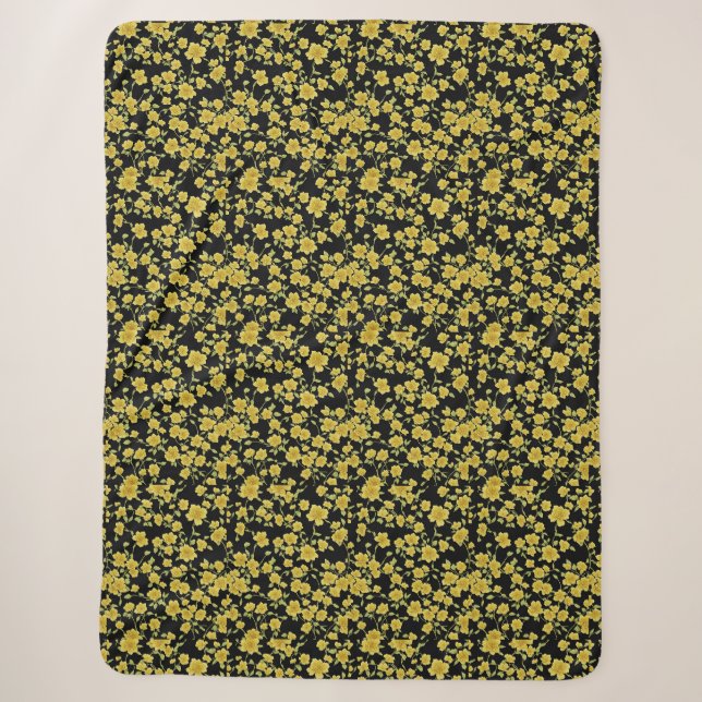 Blumenbettdecke Sherpadecke (Vorderseite)