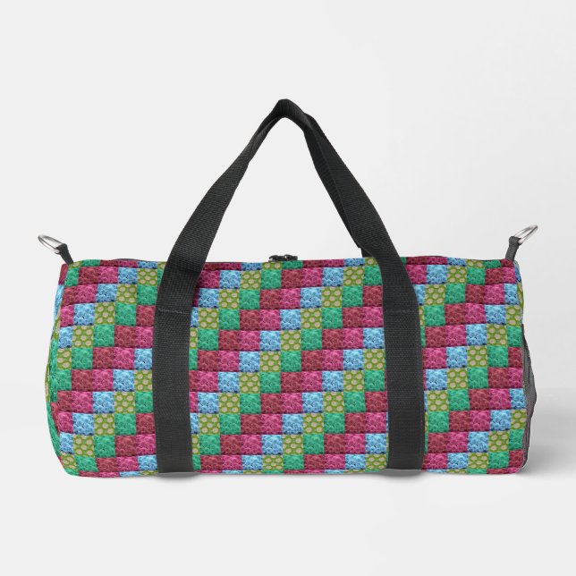 Blumenbettdecken-Design Duffle Bag (Vorderseite)