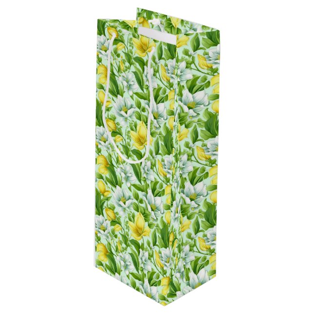 Blumenbeutel Geschenktüte Für Weinflaschen (Vorderseite Schrägansicht)