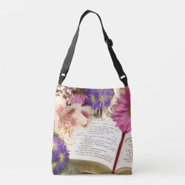 Blumenbibel Crossbody Tote Bag Geschenk Tragetaschen Mit Langen Trägern