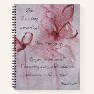 Blumenbibel Verse Spiral Notebook Notizbuch