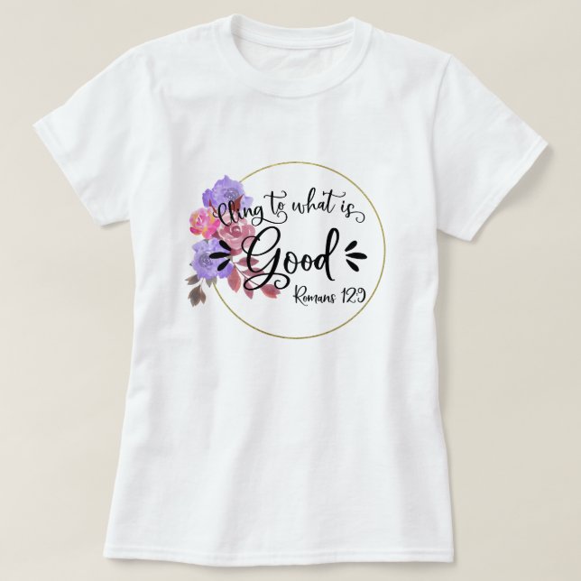 Blumenbibliotheken - Römer 12:9 T-Shirt (Design vorne)