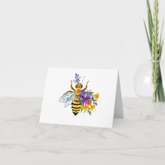 Blumenbiene mit Wildpflanzen Ankündigung (Vorderseite)