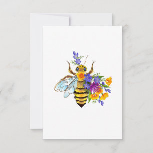 Blumenbiene mit Wildpflanzen Karte