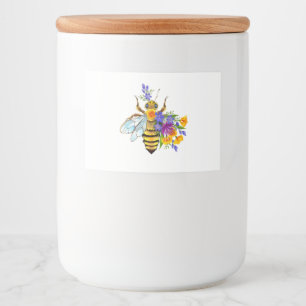 Blumenbiene mit Wildpflanzen Lebensmitteletikett
