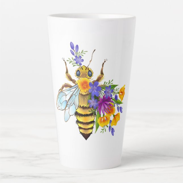 Blumenbiene mit Wildpflanzen Milchtasse (Vorderseite)