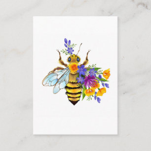 Blumenbiene mit Wildpflanzen Visitenkarte