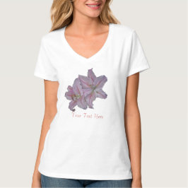 Blumenbild der Blume der rosa Lilie T-Shirt