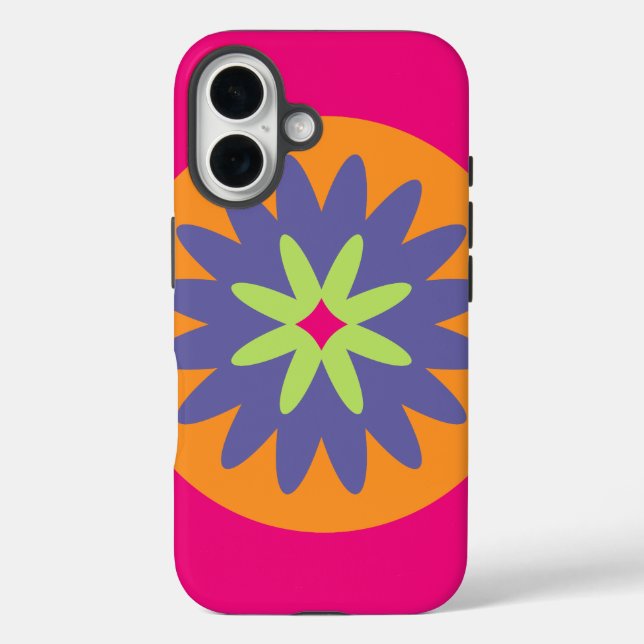 Blumenbilder in orangen und rosa Case-Mate iPhone hülle (Rückseite)
