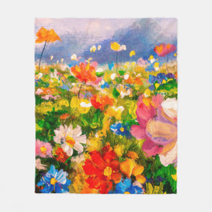 Blumenbilder monet malerei claude impressionismus fleecedecke