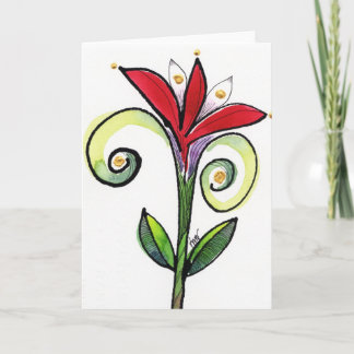 Blumenblatt-Schieber Notecard Karte