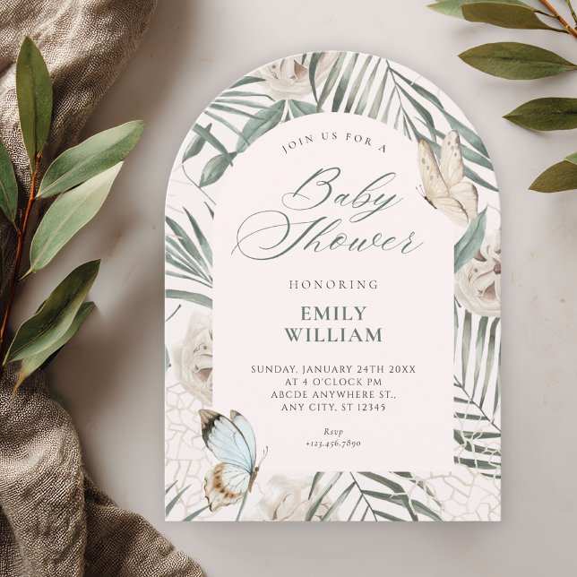Blumenblätter Baby Shower Einladung (Von Creator hochgeladen)