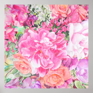 Blumenblätter drucken poster