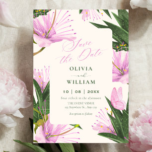 Blumenblätter elegante Hochzeit Save The Date