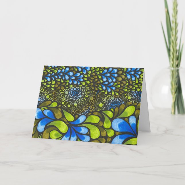 Blumenblätter - Gruß-Karte Karte (Vorderseite)