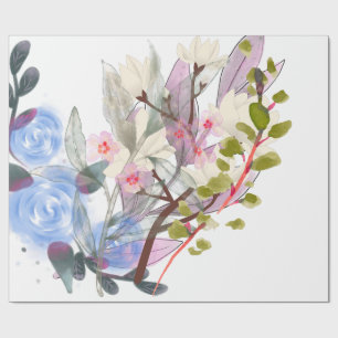 Blumenblätter Kunst – Elegante Blumen und Botanik Geschenkpapier