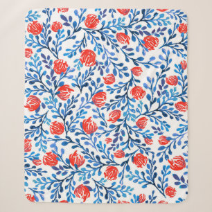 Blumenblätter: Nahtloses Naturmuster Sherpadecke