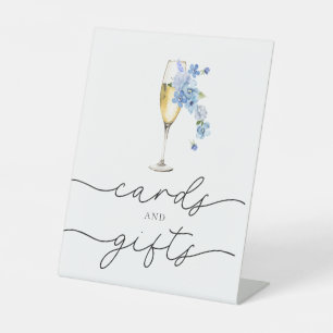 Blumenblätter & Prosecco Karten & Geschenke Sockelschild